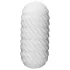 TENGA 3Dx Flow - bølgemønstret masturbator (hvit)