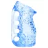 Fleshlight Fleshskins Grip Blue Ice - åpen masturbator med åpning i begge ender (blå)