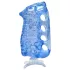 Fleshlight Fleshskins Grip Blue Ice - åpen masturbator med åpning i begge ender (blå)