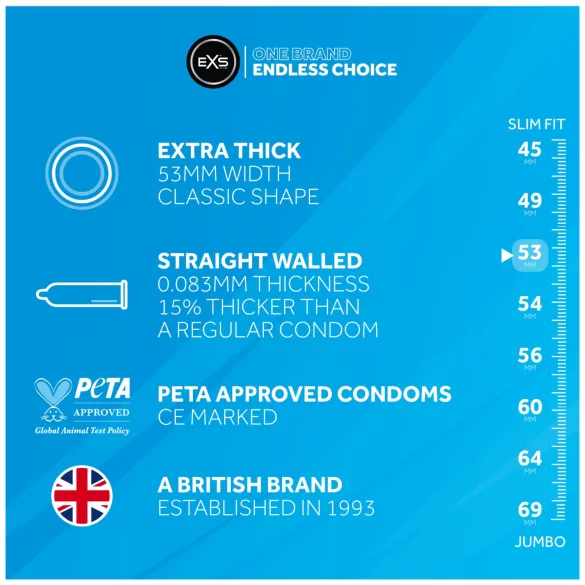 EXS Extra Thick - ekstra tykk kondom (12 stk)