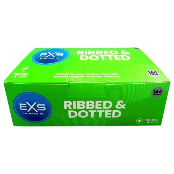 EXS Rillet, Prikket og Flaret - punktkondomer (144 stk)