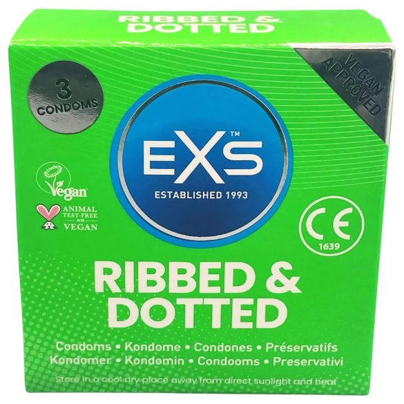 EXS Rillet, Prikket og Flaret - Kondomer (3 stk)