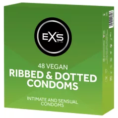 EXS Ribbed & Dotted - rillet og prikket kondom (48 stk)