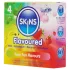Skins - smaksatt kondom - mint, tyggegummi, banan, jordbær (4 stk)