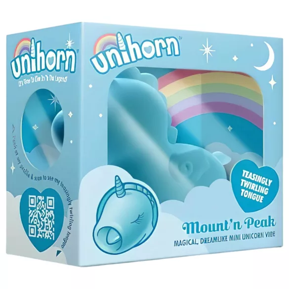 Unihorn Mount'n Peak - oppladbar enhjørningsklitorisvibrator (blå)