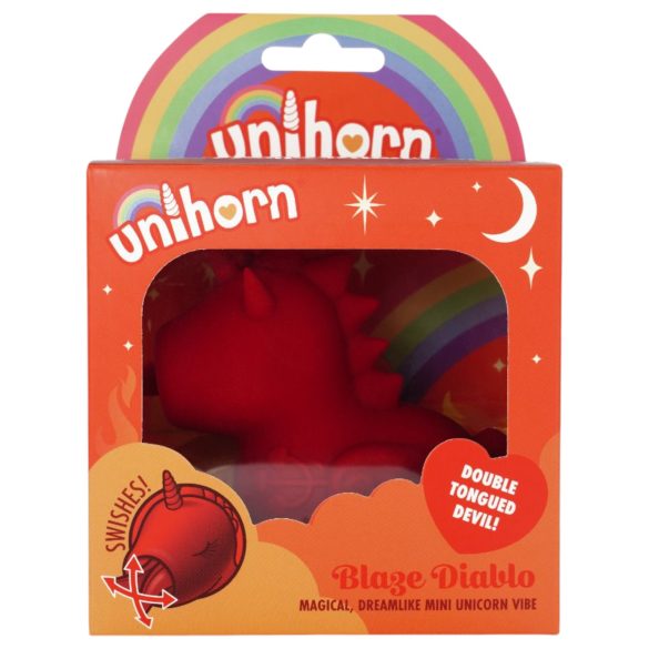 Unihorn Blaze Diablo - Oppladbar Unicorn Klitorisstimulator (rød)