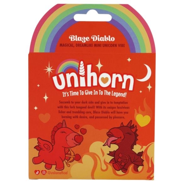 Unihorn Blaze Diablo - Oppladbar Unicorn Klitorisstimulator (rød)