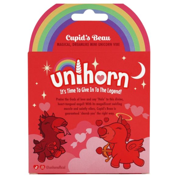 Unihorn Cupid's Beau - oppladbar enhjørnings klitorisvibrator (rød)
