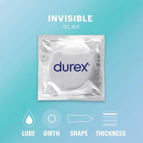 Durex Invisible Slim - tynne kondomer (10 stk)