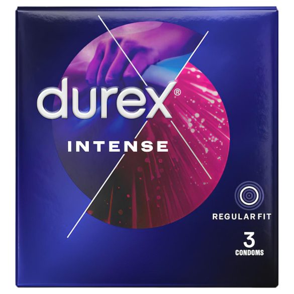 Durex Intense - ribbet og prikket kondom (3 stk)