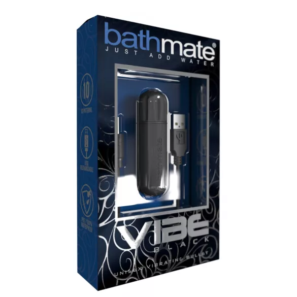 Bathmate Vibe - oppladbart vibrerende egg (svart)