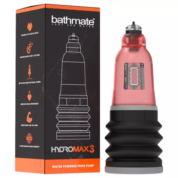 Bathmate Hydromax3 - hydropumpe (rød)