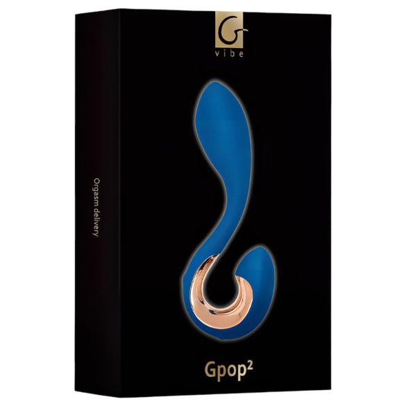 G-Vibe G-Pop 2 - oppladbar, vanntett G/P-punkt vibrator (blå)