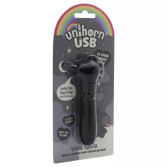 Unihorn Wild Spirit - oppladbar minivibrator (svart)