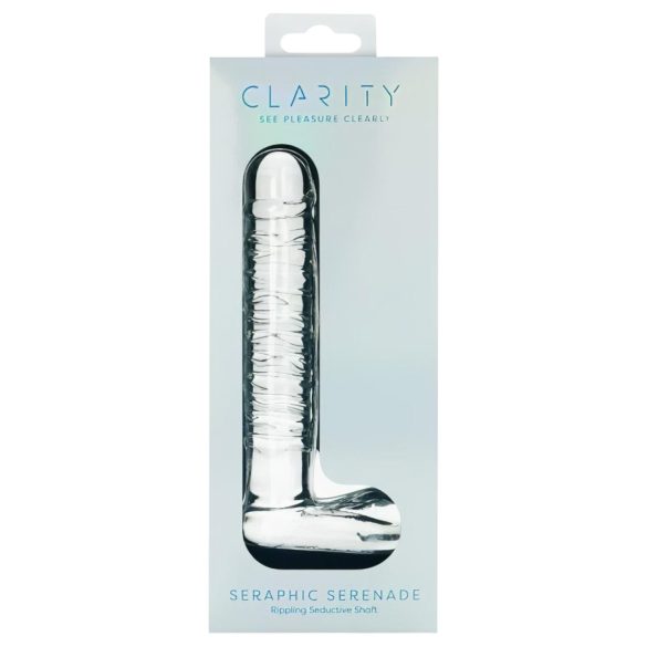 Clarity - herdet glassdildo (gjennomsiktig)