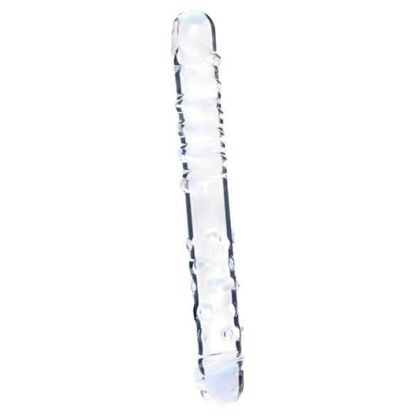 Clarity - tosidig glassdildo (gjennomsiktig)