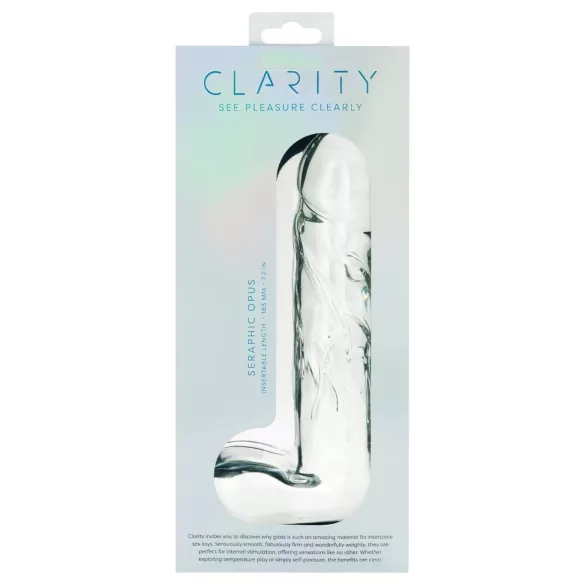 Clarity Seraphic Opus - glass G-punkt‑dildo (gjennomsiktig)