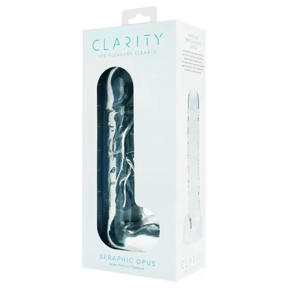 Clarity Seraphic Opus - glass G-punkt‑dildo (gjennomsiktig)
