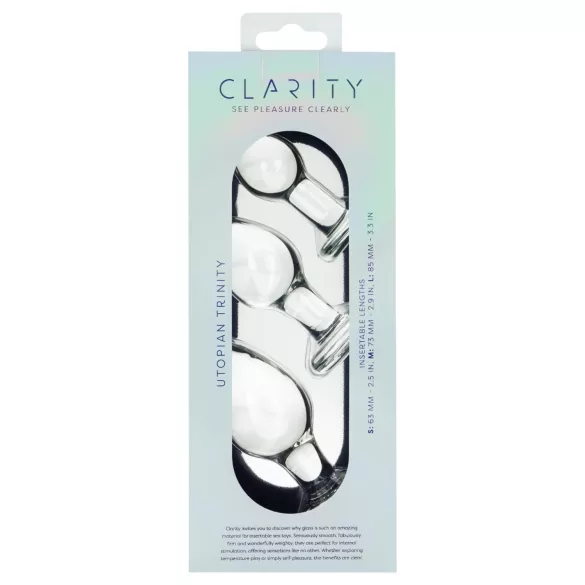 Clarity Utopian Trinity - glass analkule-sett (gjennomsiktig)