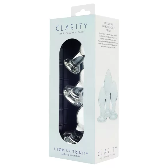 Clarity Utopian Trinity - glass analkule-sett (gjennomsiktig)