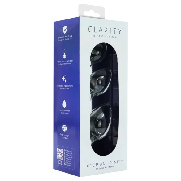 Clarity Utopian Trinity - glass analkule-sett (gjennomsiktig)