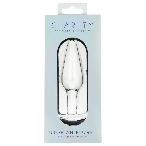 Clarity Utopian Floret - glass analplugg (gjennomsiktig)