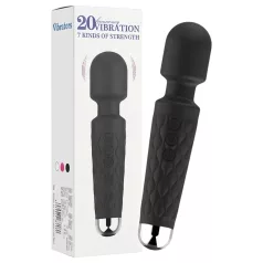 Lonely 20-funksjons oppladbar massasjevibrator (svart)