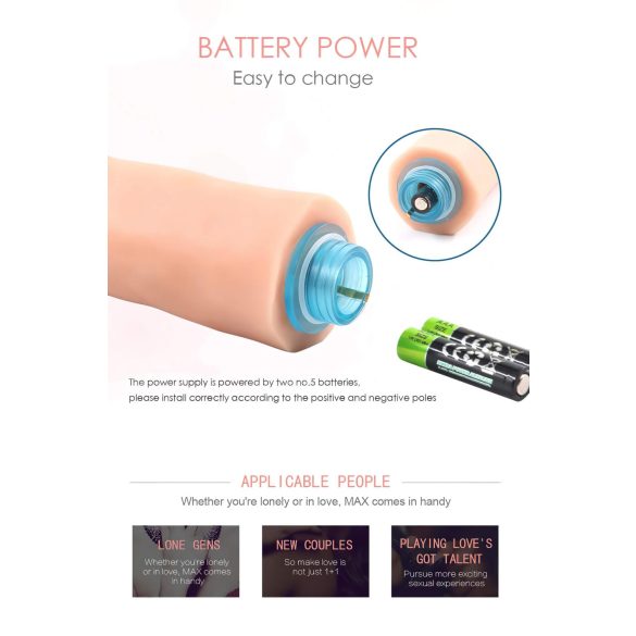 Lonely Max - naturtro vibrator (17cm)