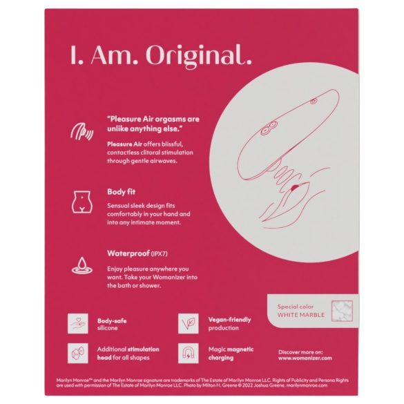 Womanizer Marilyn Monroe - luftbølgestimulator for klitoris (hvit)