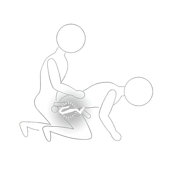 Rocks-Off - oppladbar, trådløs analvibrator med penisring (svart)