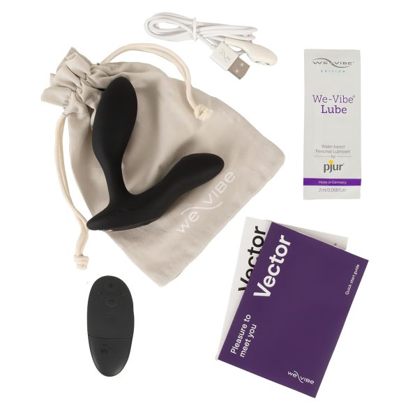 We-Vibe Vector+ - oppladbar, smart analvibrator (svart)