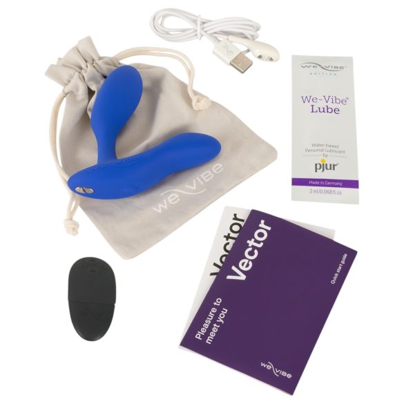 We-Vibe Vector+ - oppladbar, smart analvibrator (blå)