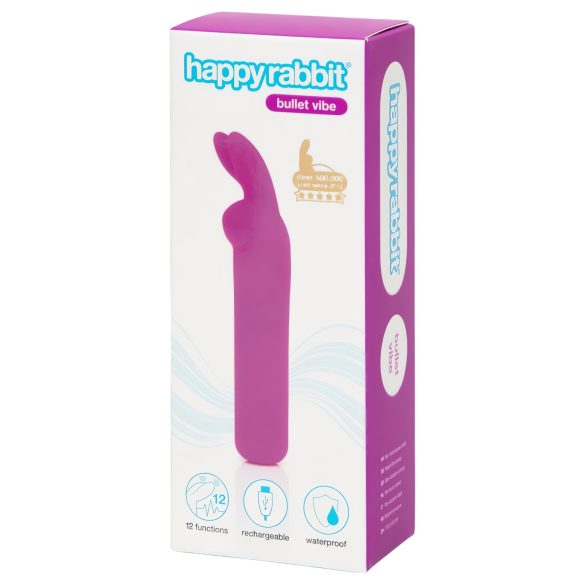 Happyrabbit Bullet - oppladbar kanin-vibrator (lilla)