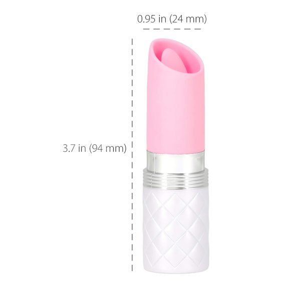 Pillow Talk Lusty - oppladbar, tungeformet stavvibrator (rosa)