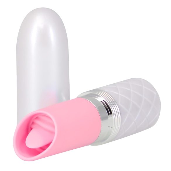 Pillow Talk Lusty - oppladbar, tungeformet stavvibrator (rosa)