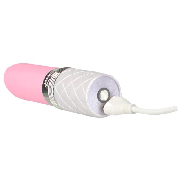 Pillow Talk Lusty - oppladbar, tungeformet stavvibrator (rosa)