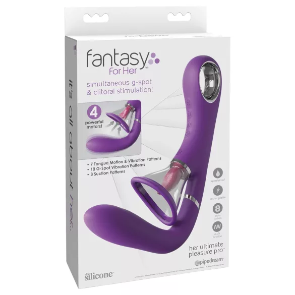 Fantasy For Her – 4-motor G-punkt og klitorisvibrator (lilla)