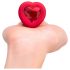 b-vibe hjerte - oppladbar, trådløs anal vibrator (rød)