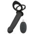 Sort Velvet Dobbel: Festbar analvibrator (svart)