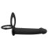 Sort Velvet Dobbel: Festbar analvibrator (svart)