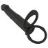 Sort Velvet Dobbel: Festbar analvibrator (svart)