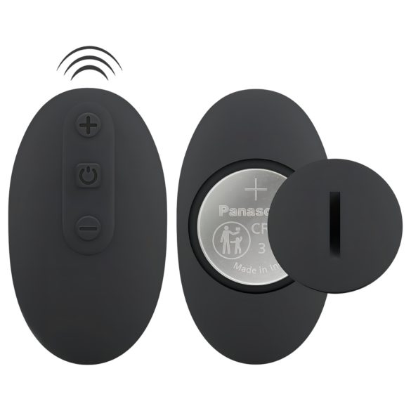 Sort Velvet Dobbel: Festbar analvibrator (svart)