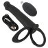Sort Velvet Dobbel: Festbar analvibrator (svart)