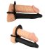Sort Velvet Dobbel: Festbar analvibrator (svart)