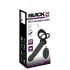 Sort Velvet Dobbel: Festbar analvibrator (svart)