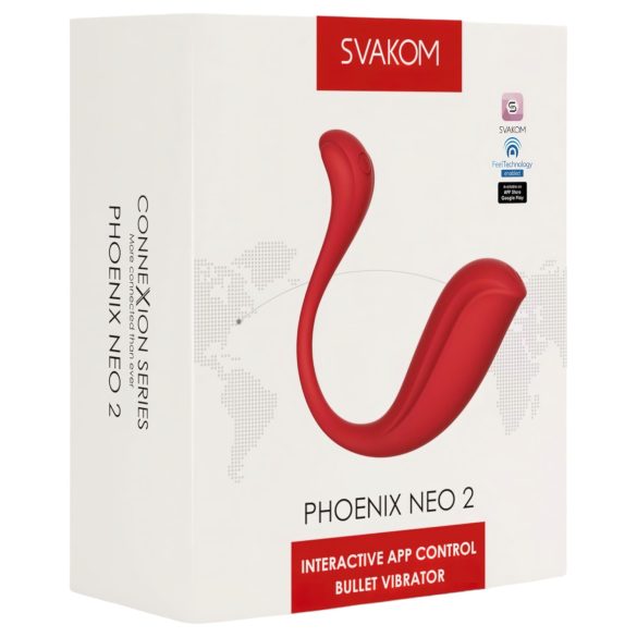 Svakom Phoenix Neo 2 - smart vibrerende egg (rød)