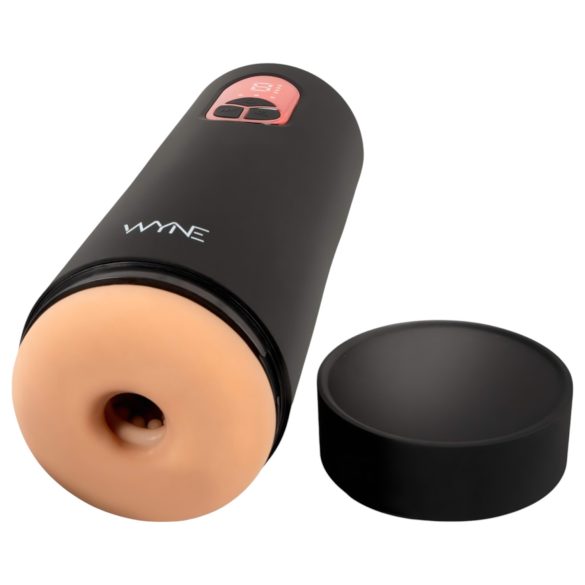 WYNE 07 - Oppladbar vibro-sugemasturbator (svart)