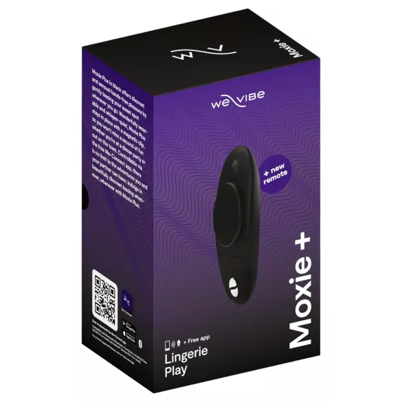 We-Vibe Moxie+ - bærbar klitorisvibrator med app- og fjernkontroll (svart)
