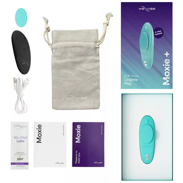 We-Vibe Moxie+ - Klitorisvibrator med app- og fjernkontroll (turkis)