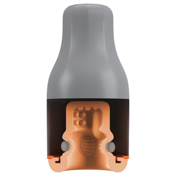 Rebel - vanntett, realistisk masturbator (natur-grå)